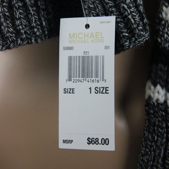 Michael Kors, Scarve, Black, Gray and White, NEW - Picture 2 of 4